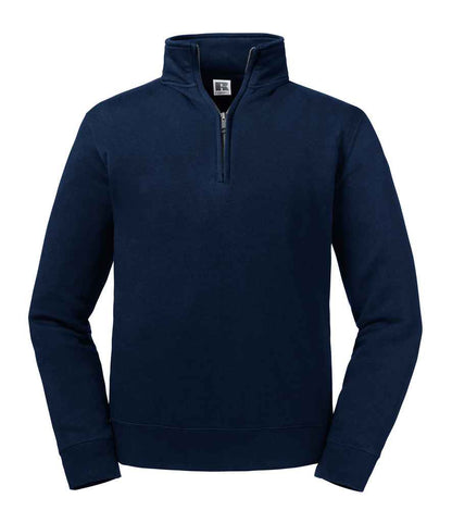 Russell Authentic Zip Neck Sweatshirt - French Navy (270M)