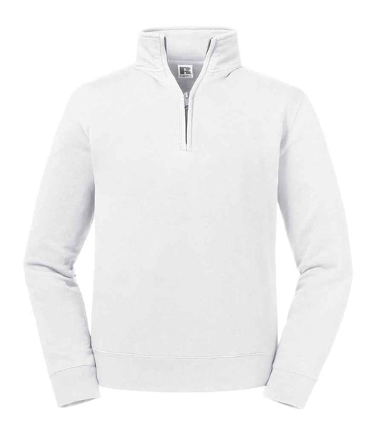 Russell Authentic Zip Neck Sweatshirt - White (270M)