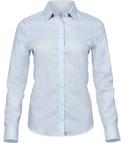 Tee Jays Ladies Stretch Luxury Long Sleeve Poplin Shirt - FRONT
