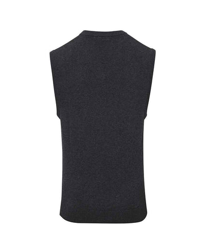 Premier Sleeveless Cotton Acrylic V Neck Sweater - BACK