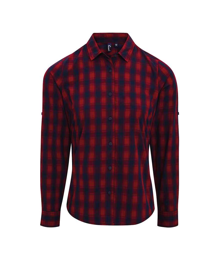 Premier Ladies Mulligan Check Long Sleeve Shirt - FRONT