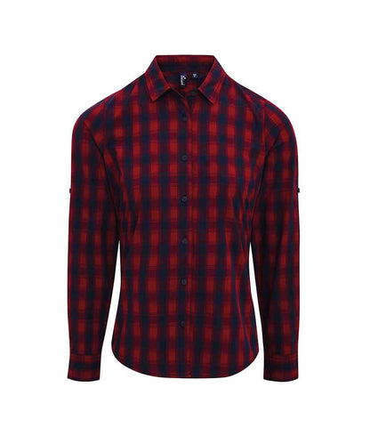 Premier Ladies Mulligan Check Long Sleeve Shirt - FRONT