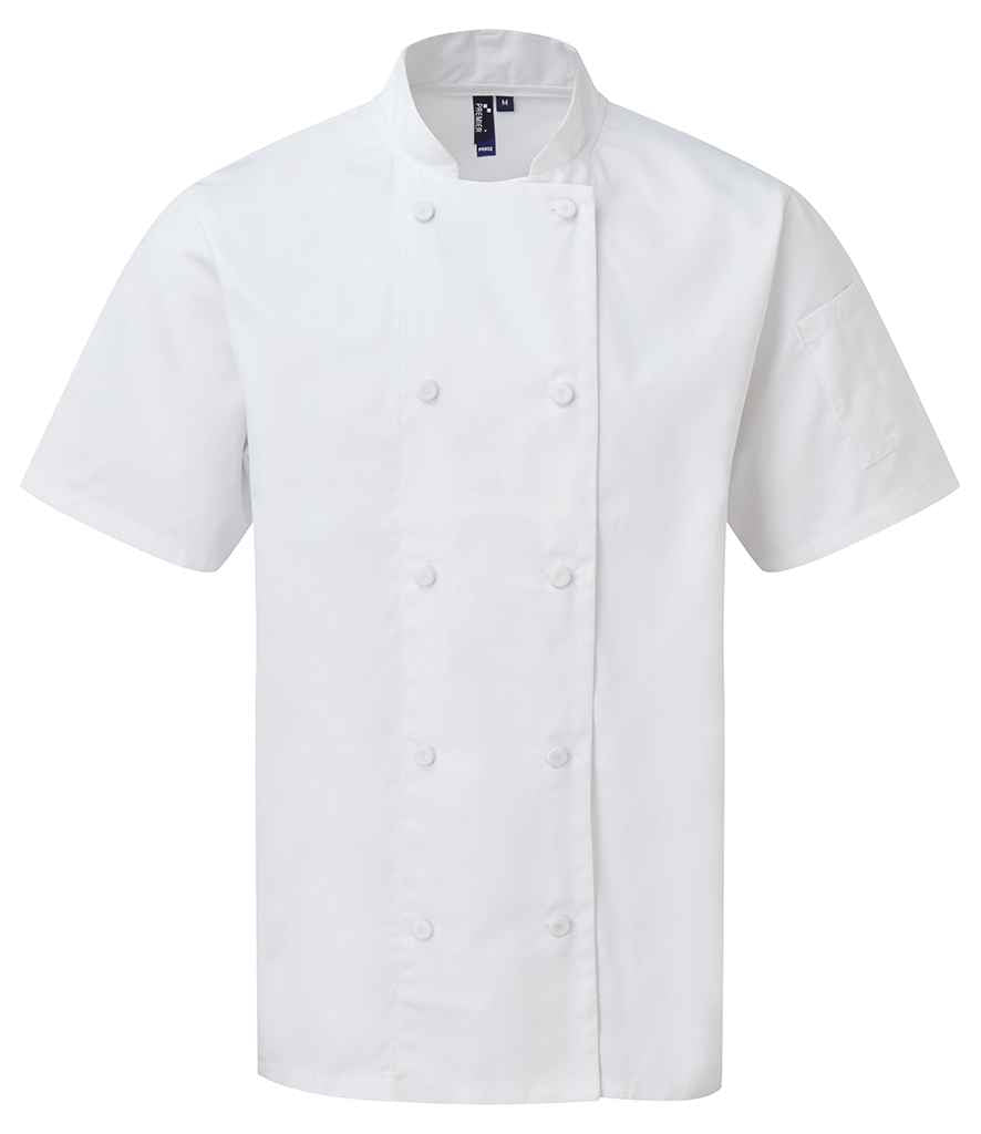 Premier Coolchecker® Short Sleeve Chef's Jacket - FRONT