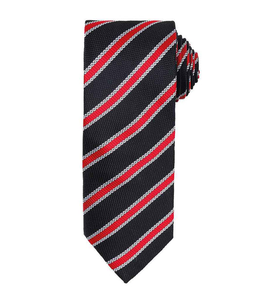 Premier Waffle Stripe Tie - FRONT