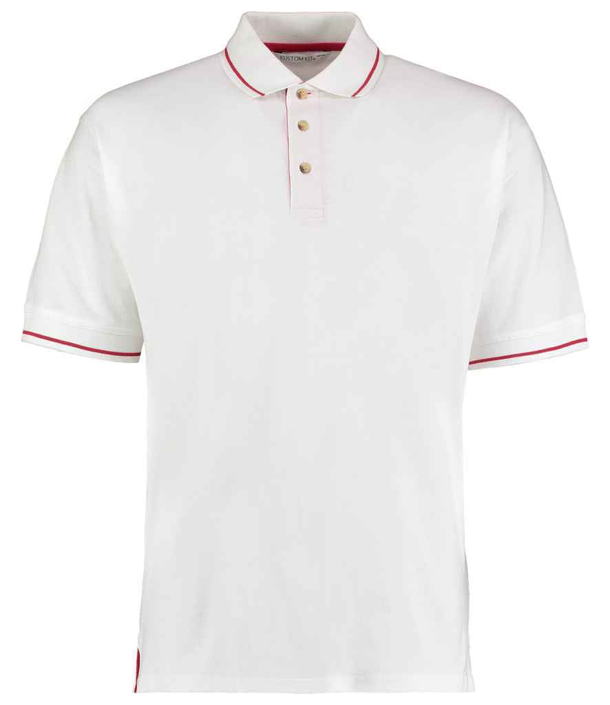 Kustom Kit St Mellion Tipped Cotton Piqué Polo Shirt - FRONT