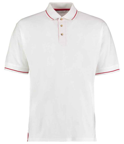 Kustom Kit St Mellion Tipped Cotton Piqué Polo Shirt - FRONT