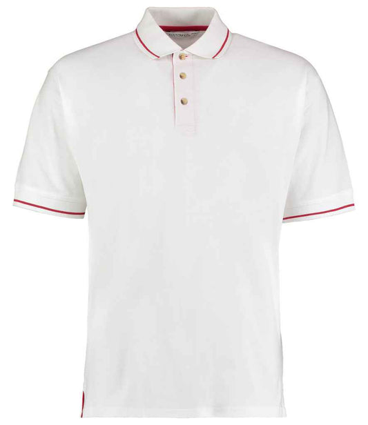 Kustom Kit St Mellion Tipped Cotton Piqué Polo Shirt - FRONT