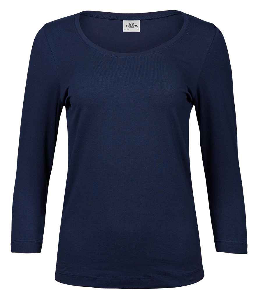 Tee Jays Ladies Stretch 3/4 Sleeve T-Shirt - FRONT