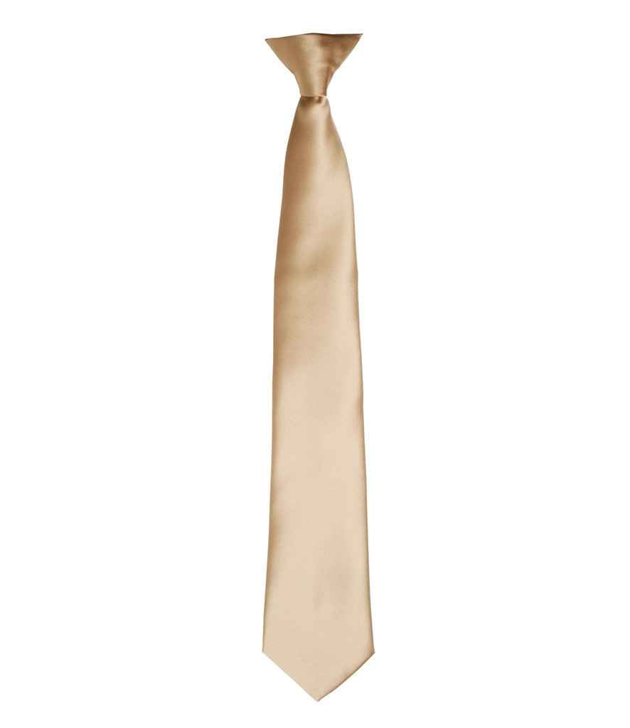 Premier 'Colours' Satin Clip Tie - FRONT