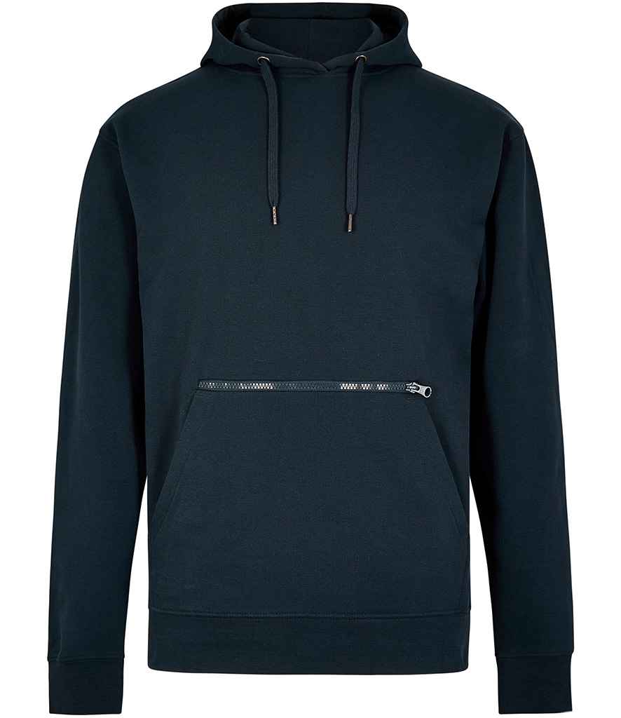 Kustom Kit Regular Fit Piqué Zipped Pocket Hoodie - FRONT