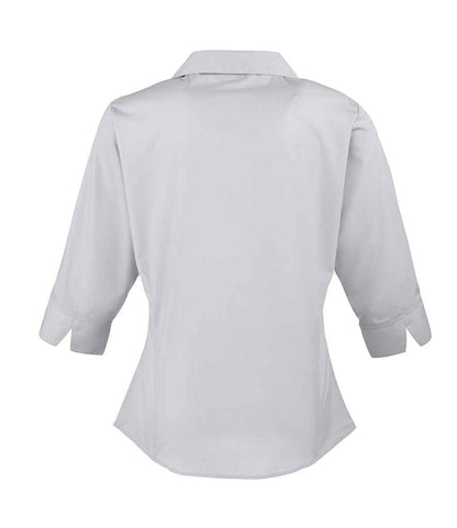 Premier Ladies 3/4 Sleeve Poplin Blouse - BACK