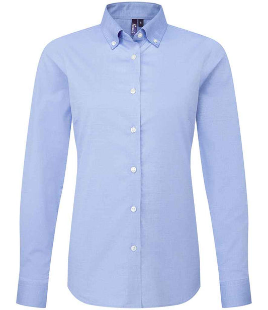 Premier Ladies Supreme Long Sleeve Oxford Shirt - FRONT