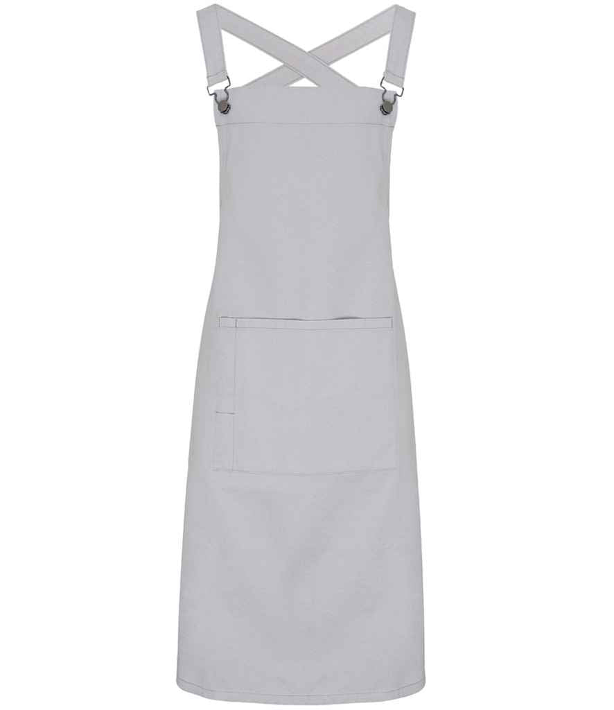 Premier Cross Back Barista Bib Apron - FRONT