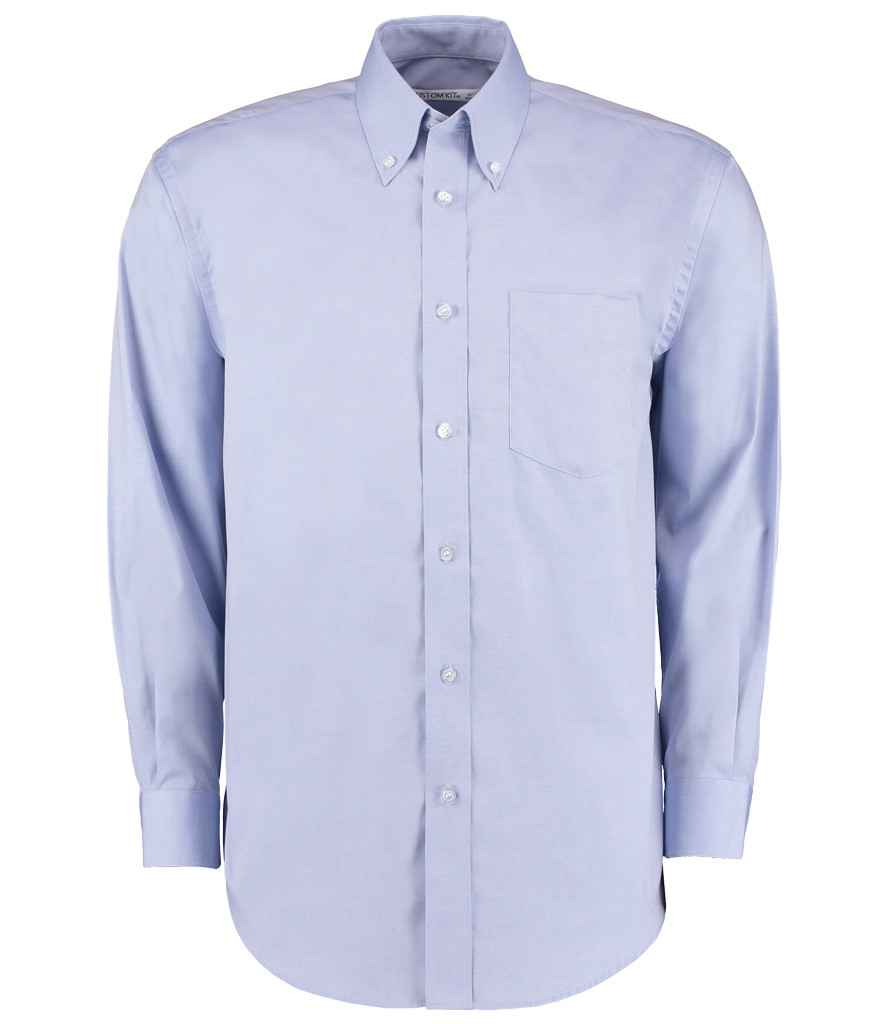 Kustom Kit Premium Long Sleeve Classic Fit Oxford Shirt - FRONT