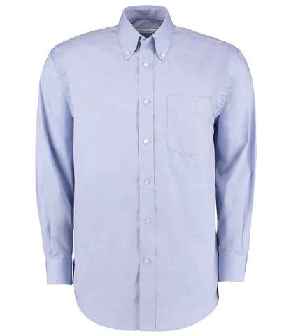 Kustom Kit Premium Long Sleeve Classic Fit Oxford Shirt - FRONT