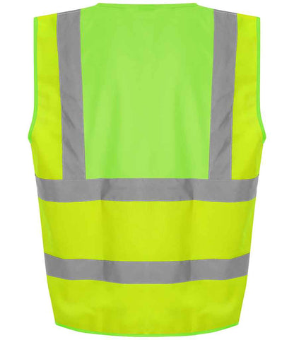 Pro RTX High Visibility Waistcoat - Yellow/Lime Green - back