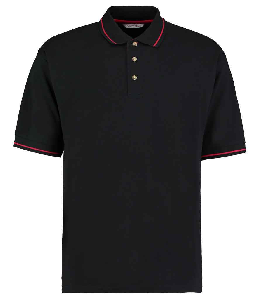 Kustom Kit St Mellion Tipped Cotton Piqué Polo Shirt - FRONT