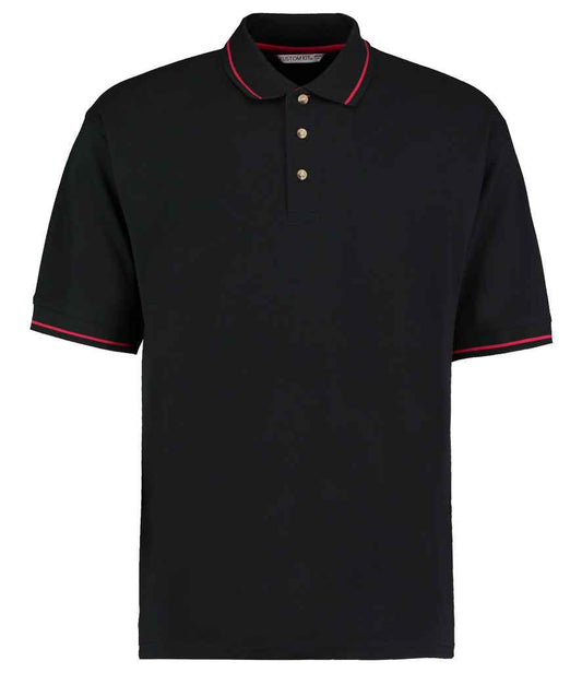 Kustom Kit St Mellion Tipped Cotton Piqué Polo Shirt - FRONT