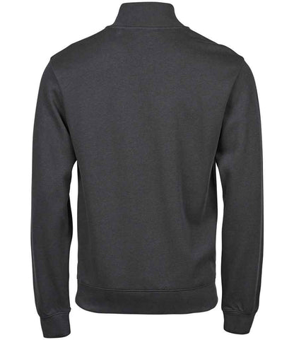 Tee Jays Ribbed Interlock Half Zip Sweatshirt - BACK