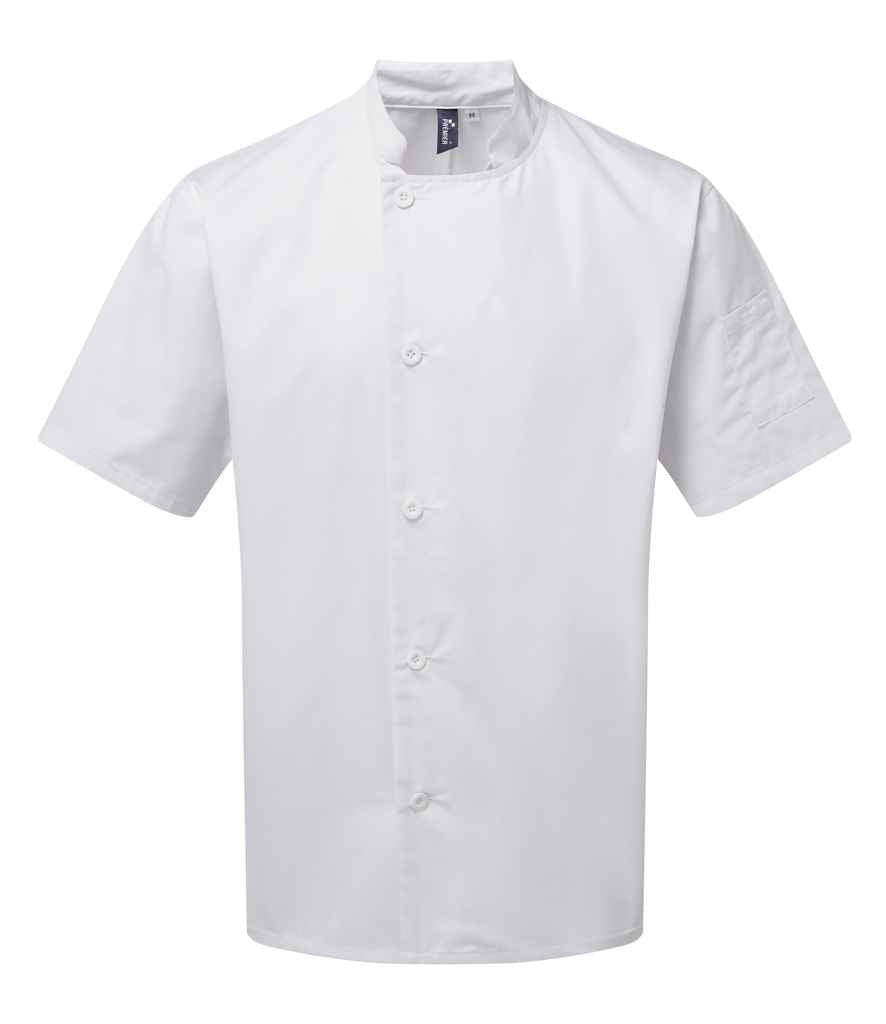Premier Essential Short Sleeve Chef's Jacket - FRONT