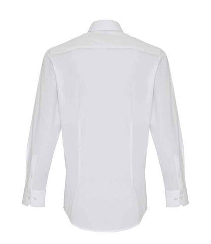 Premier Long Sleeve Stretch Fit Poplin Shirt - BACK
