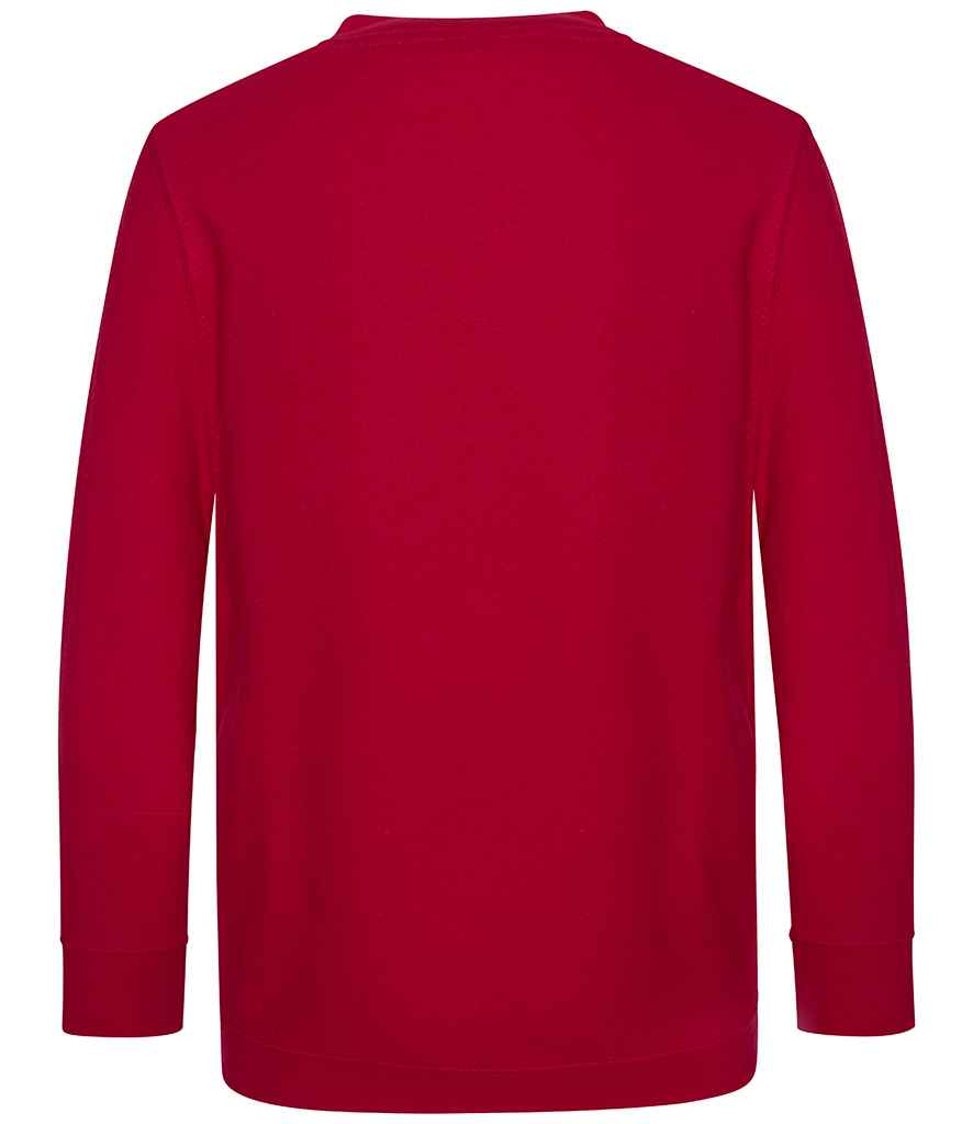 AWDis Academy Kids V Neck Sweatshirt - Red (AC003B) - back