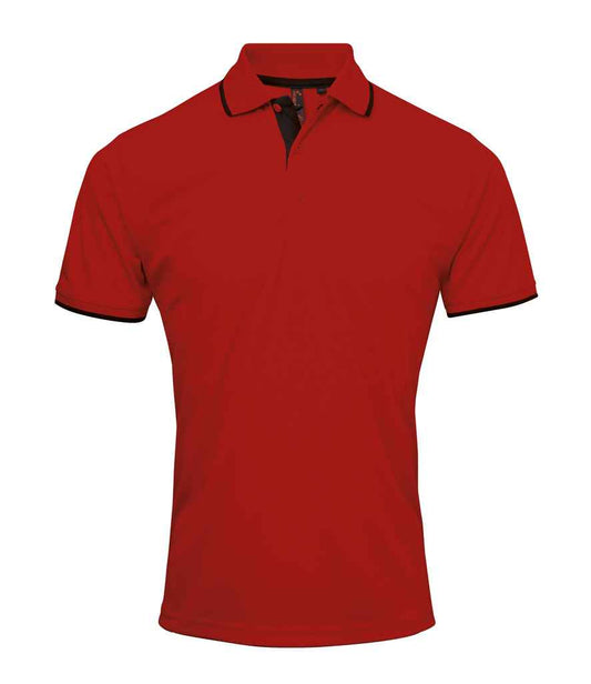 Premier Contrast Coolchecker® Piqué Polo Shirt - FRONT