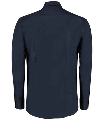 Kustom Kit Long Sleeve Slim Fit Workwear Oxford Shirt - BACK