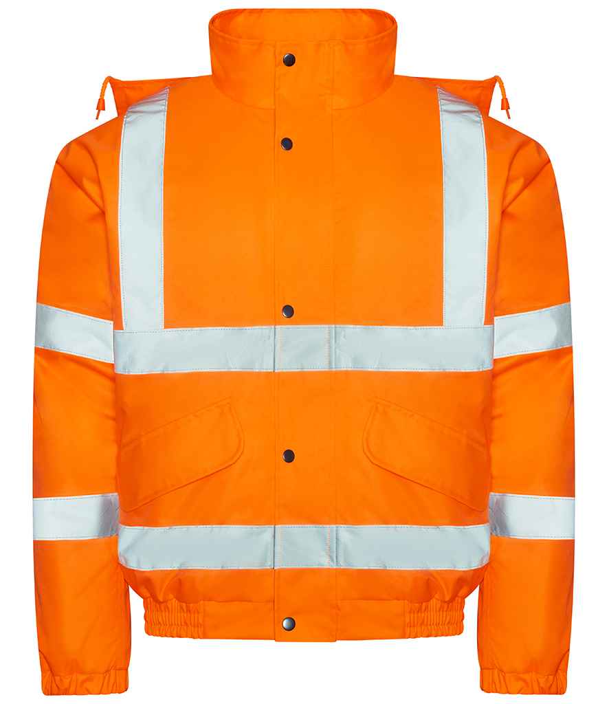 Pro RTX High Visibility Bomber Jacket - Orange - front