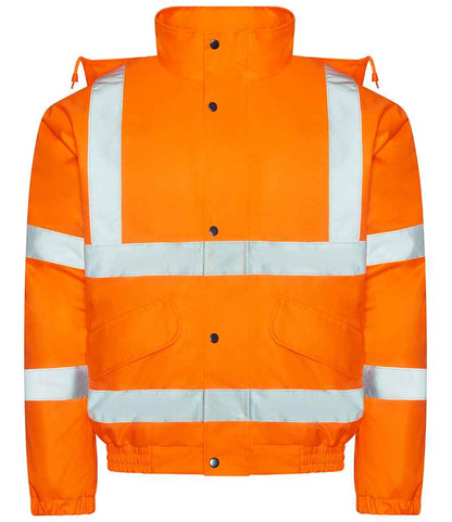 Pro RTX High Visibility Bomber Jacket - Orange - front