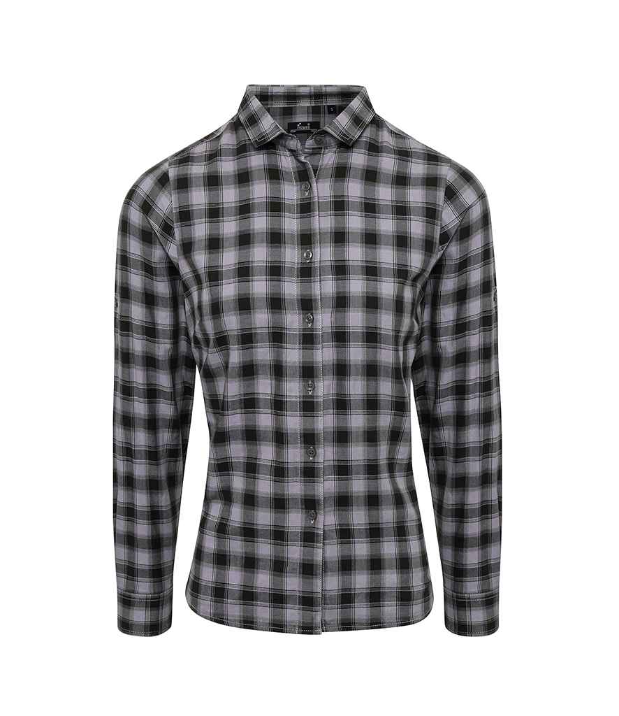 Premier Ladies Mulligan Check Long Sleeve Shirt - FRONT