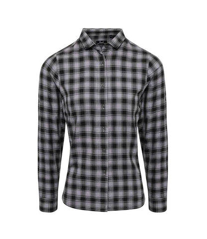 Premier Ladies Mulligan Check Long Sleeve Shirt - FRONT