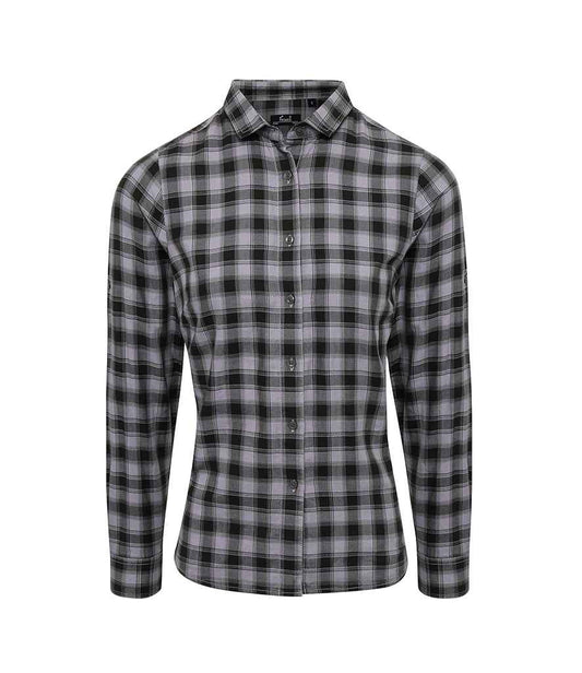 Premier Ladies Mulligan Check Long Sleeve Shirt - FRONT