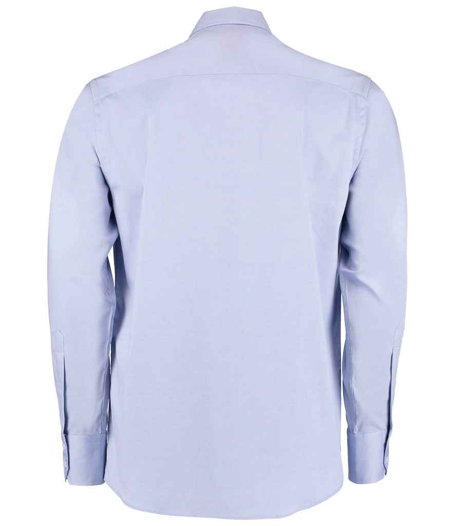 Kustom Kit Premium Long Sleeve Tailored Oxford Shirt - BACK