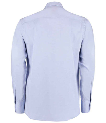 Kustom Kit Premium Long Sleeve Tailored Oxford Shirt - BACK