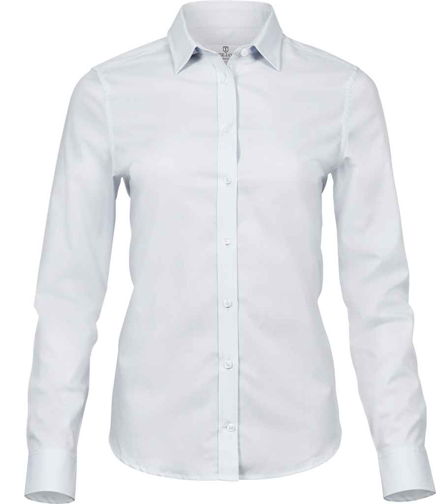 Tee Jays Ladies Stretch Luxury Long Sleeve Poplin Shirt - FRONT