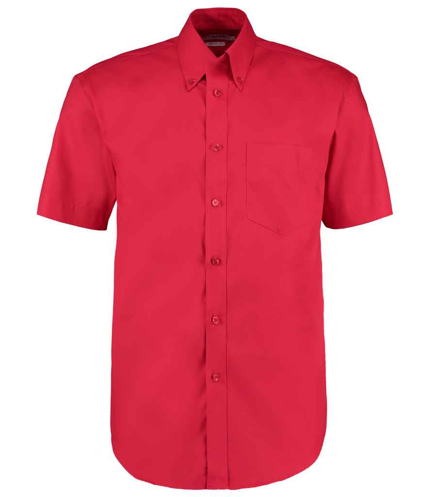 Kustom Kit Premium Short Sleeve Classic Fit Oxford Shirt - FRONT
