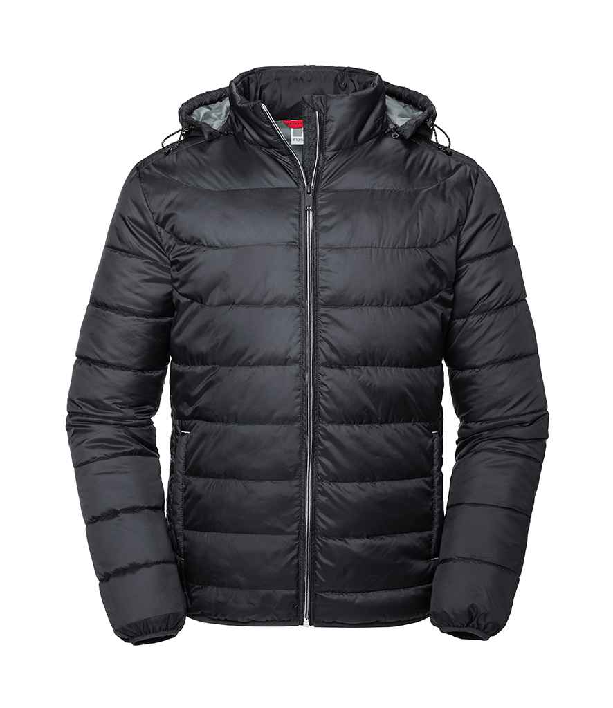 Russell Hooded Nano Padded Jacket - Black (440M)