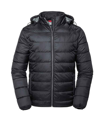 Russell Hooded Nano Padded Jacket - Black (440M)