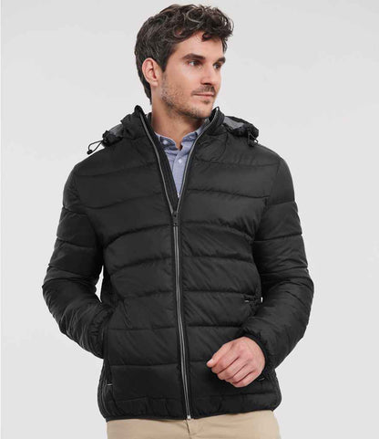 Russell Hooded Nano Padded Jacket - Black (440M)