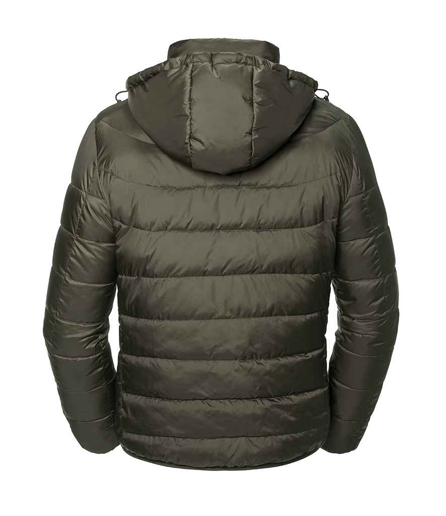 Russell Hooded Nano Padded Jacket - Dark Olive (440M)