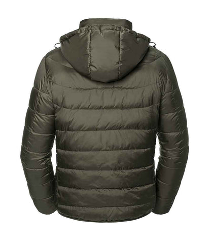 Russell Hooded Nano Padded Jacket - Dark Olive (440M)
