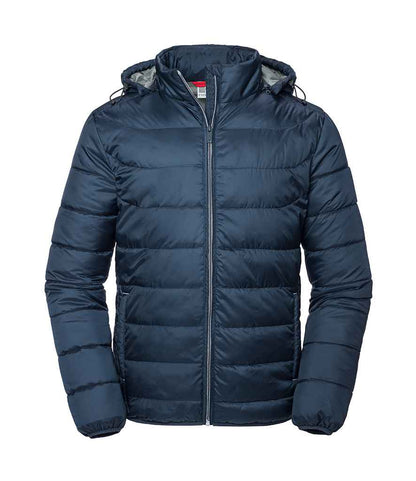 Russell Hooded Nano Padded Jacket - French Navy (440M)