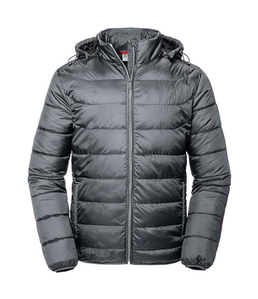 Russell Hooded Nano Padded Jacket - Iron (440M)