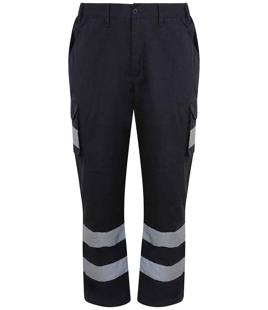 Pro RTX High Visibility Cargo Trousers - Navy - front