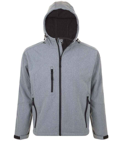 SOL'S SOL'S Replay Hooded Soft Shell Jacket - Grey Marl (46602)