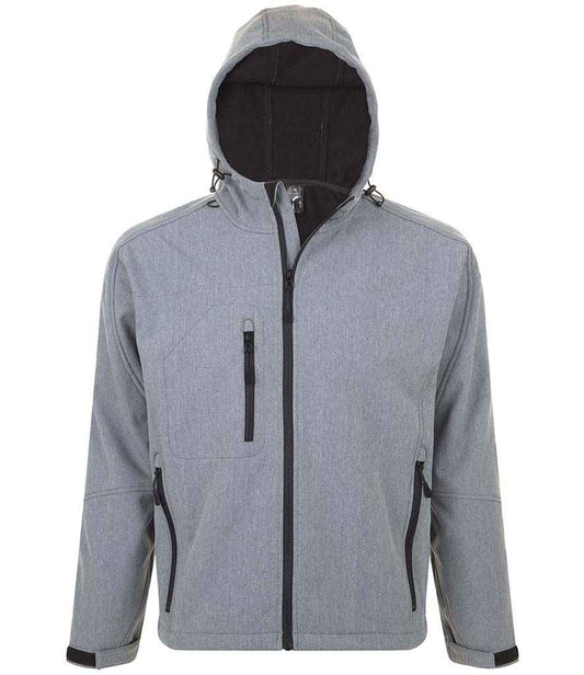 SOL'S SOL'S Replay Hooded Soft Shell Jacket - Grey Marl (46602)