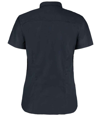 Kustom Kit Ladies Short Sleeve Tailored Workwear Oxford Shirt - BACK