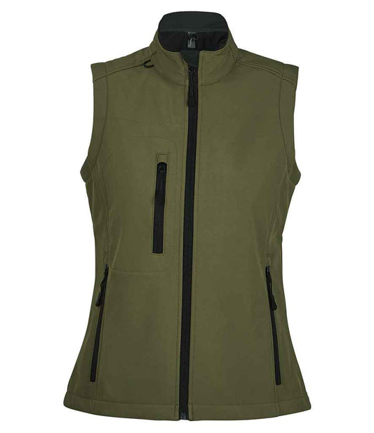 SOL'S SOL'S Ladies Rallye Soft Shell Bodywarmer - Army (46801)