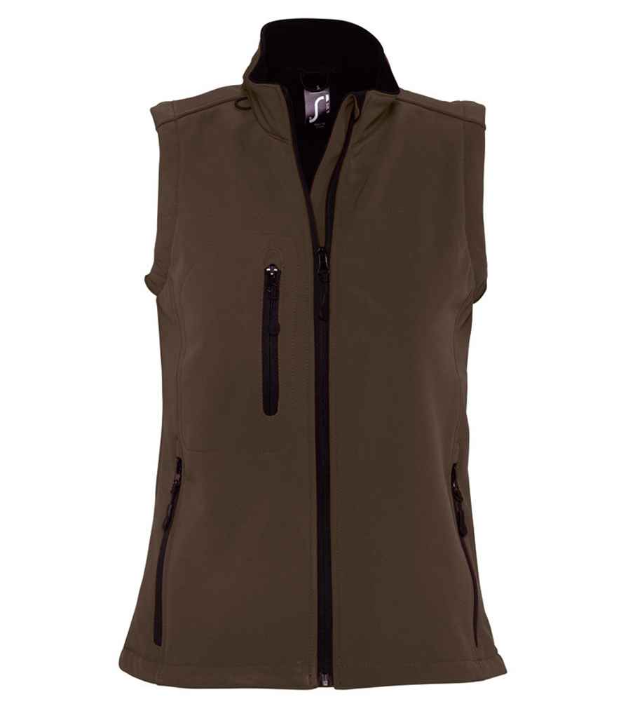 SOL'S SOL'S Ladies Rallye Soft Shell Bodywarmer - Dark Chocolate (46801)